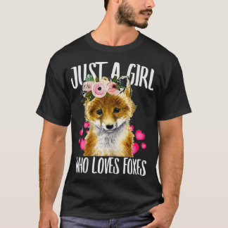 Bara en flicka som Kärlek Foxes Älskare Pappa Mamm T Shirt