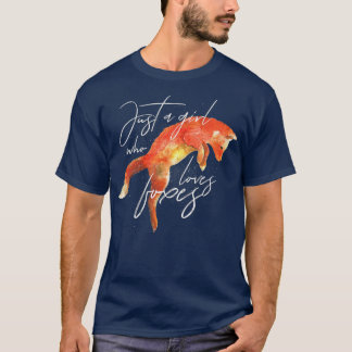 Bara en flicka som Kärlek Foxes Art Fox Animal Wo T Shirt
