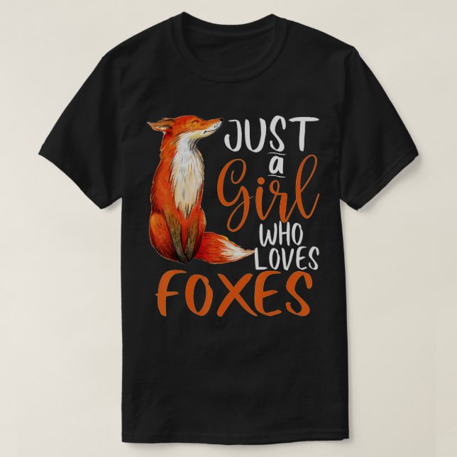Bara en flicka som Kärlek Foxes flickor flickor fl T Shirt (Design framsida)