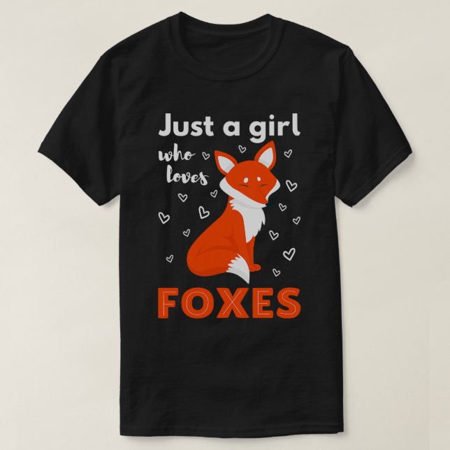 Bara en flicka som Kärlek Foxes II T Shirt (Design framsida)