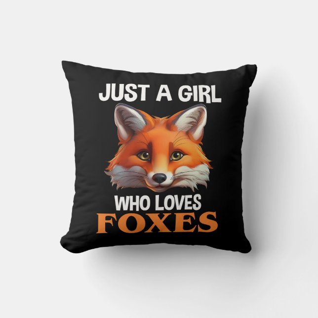 Bara en flicka som Kärlek Foxes Kudde (Framsida)