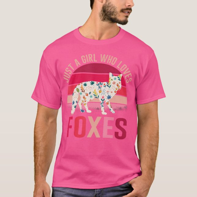 Bara en flicka som Kärlek Foxes T Shirt (Framsida)