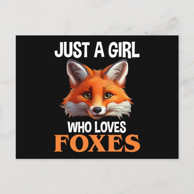 Bara en flicka som Kärlek Foxes Vykort (Framsida)