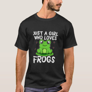 Bara en flicka som Kärlek Frogs | Cute Grönt Frog  T Shirt