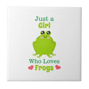 Bara en flicka som Kärlek Frogs Kakelplatta