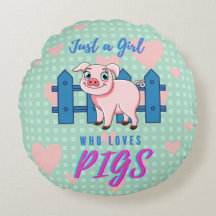 Bara en flicka som Kärlek Frogs Pillow med Hearts