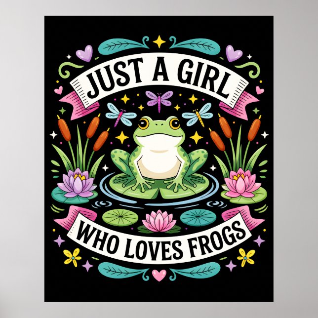 Bara en flicka som Kärlek Frogs Poster (Framsidan)