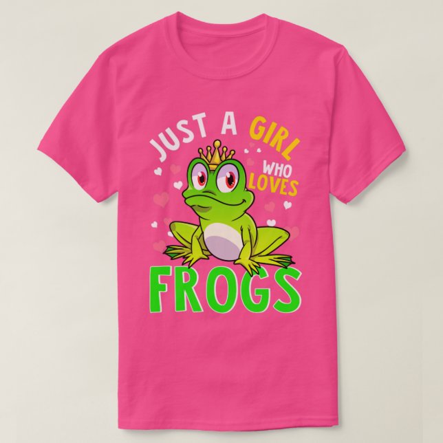 Bara en flicka som Kärlek Frogs T Shirt (Design framsida)