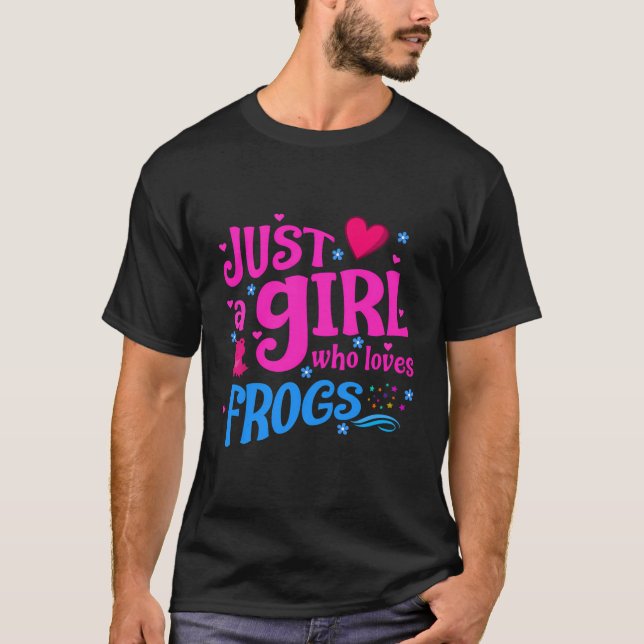 Bara en flicka som Kärlek Frogs T Shirt (Framsida)