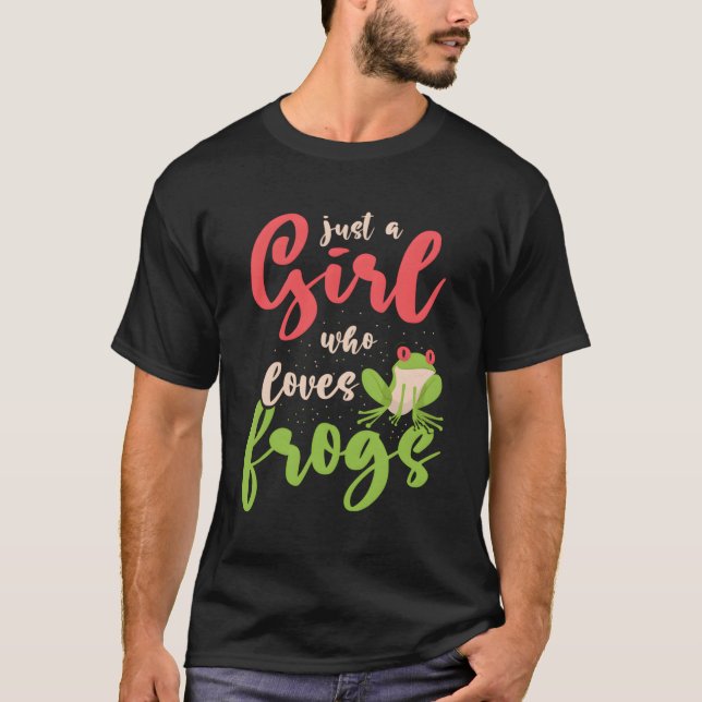 Bara en flicka som Kärlek Frogs T Shirt (Framsida)