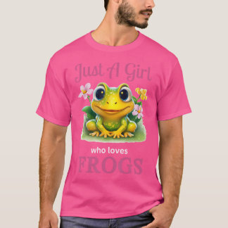 Bara en flicka som Kärlek Frogs T Shirt