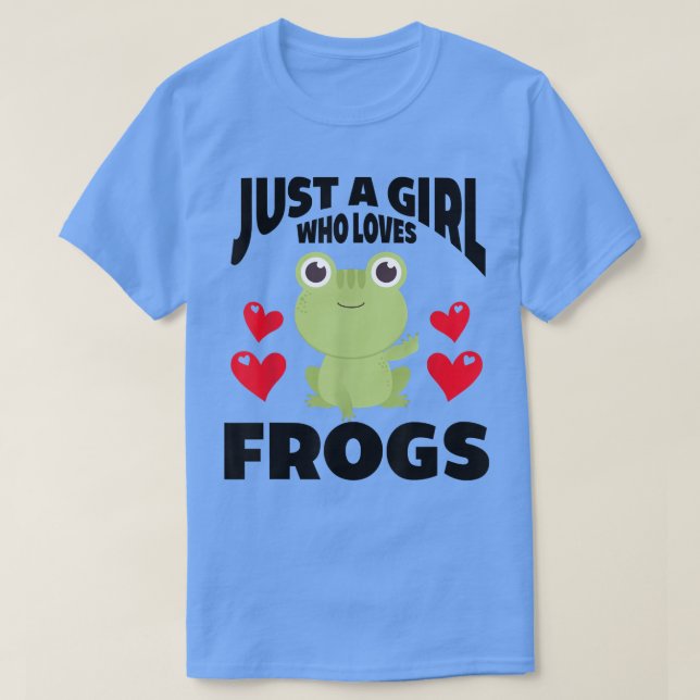 Bara en flicka som Kärlek FrogsCute Grönt Frog Cos T Shirt (Design framsida)