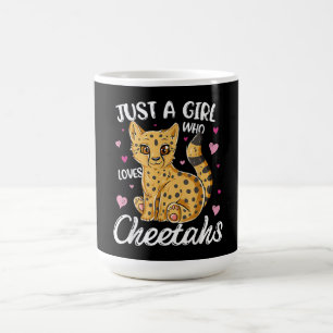 Bara en flicka som kärlek fuskar. cheetah-gåva kaffemugg