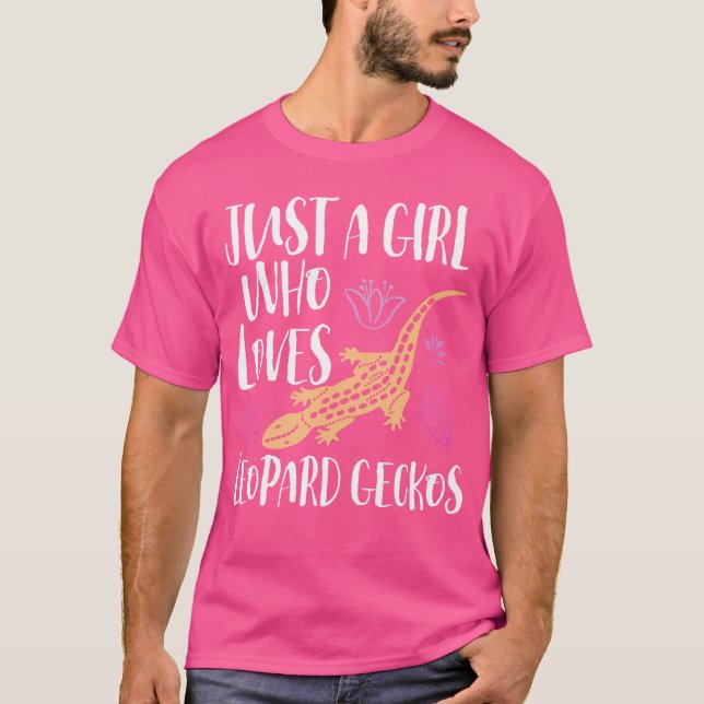 Bara en flicka som Kärlek Geckos Leopard Lizard Cu T Shirt (Framsida)