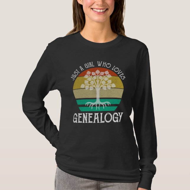 Bara en flicka som Kärlek Genealogy T Shirt (Framsida)