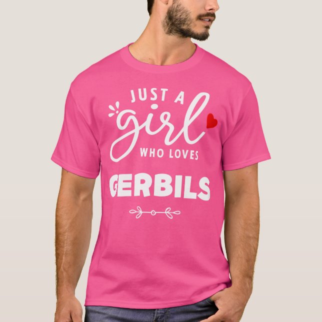 Bara en flicka som Kärlek Gerbils T Shirt (Framsida)