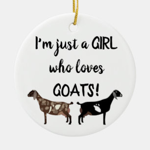 Bara en flicka som kärlek getter - Nubian Dairy Go Julgransprydnad Keramik