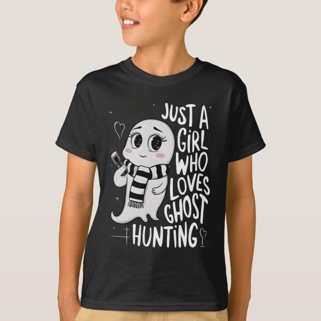 Bara en flicka som Kärlek Ghost Hunting Funny Ghos T Shirt (Framsida)