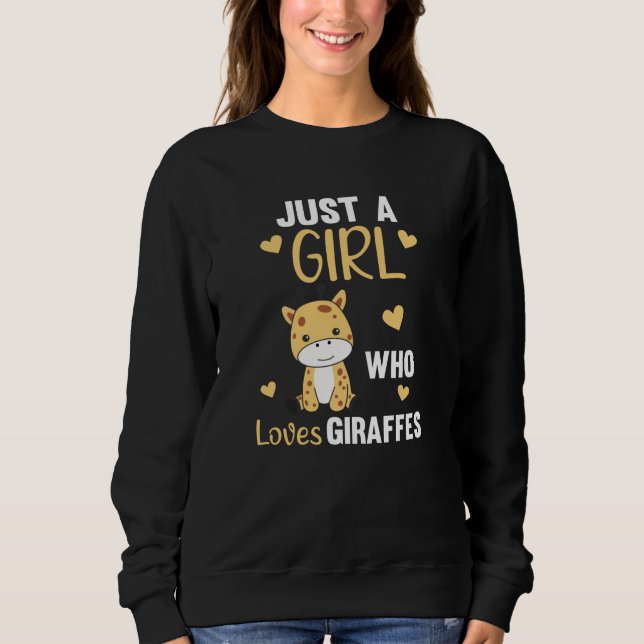 Bara en flicka som Kärlek Giraffes - Cute Giraffe T Shirt (Framsida)