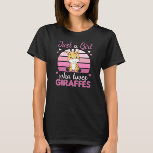 Bara en flicka som Kärlek Giraffes - Cute Giraffe T Shirt