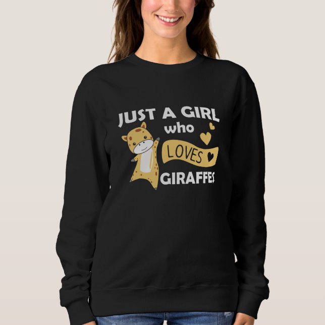 Bara en flicka som Kärlek Giraffes - Cute Giraffe T Shirt (Framsida)