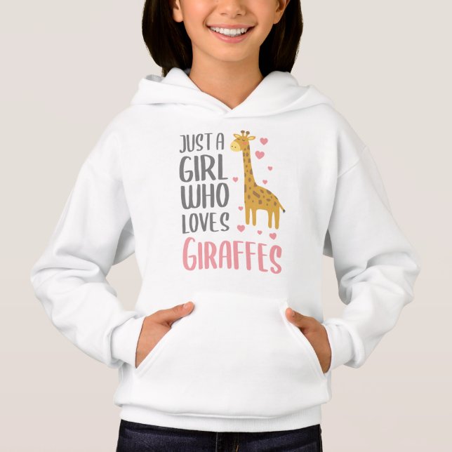 Bara en flicka som Kärlek Giraffes Gift Girl T Shirt (Framsida)