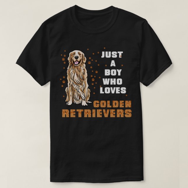 Bara en flicka som Kärlek Golden Retrievers 1 T Shirt (Design framsida)