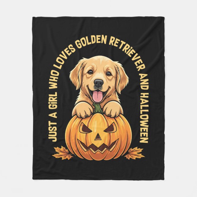 Bara en flicka som Kärlek Golden Retrievers Fleecefilt (Framsidan)