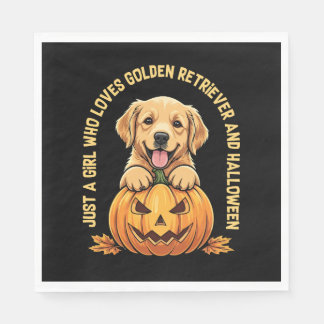 Bara en flicka som Kärlek Golden Retrievers Pappersservett