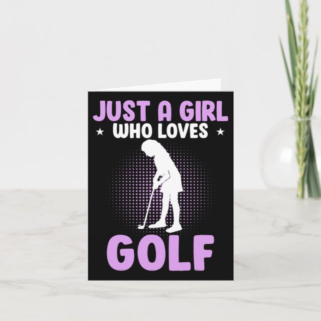 Bara en flicka som Kärlek Golf Kort (Framsida)