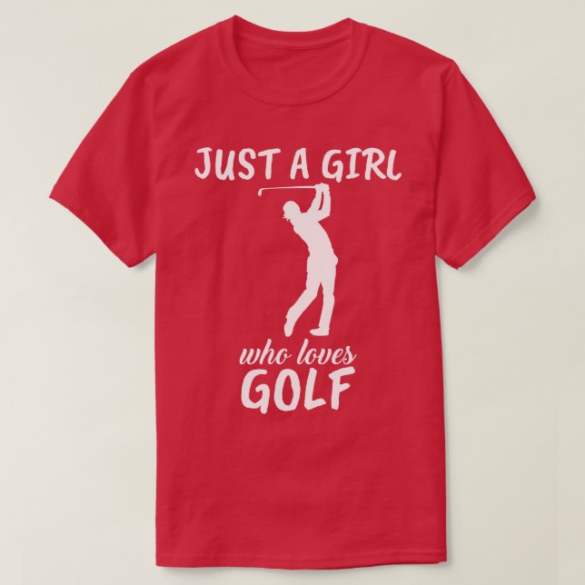 Bara en flicka som Kärlek Golf T Shirt (Design framsida)