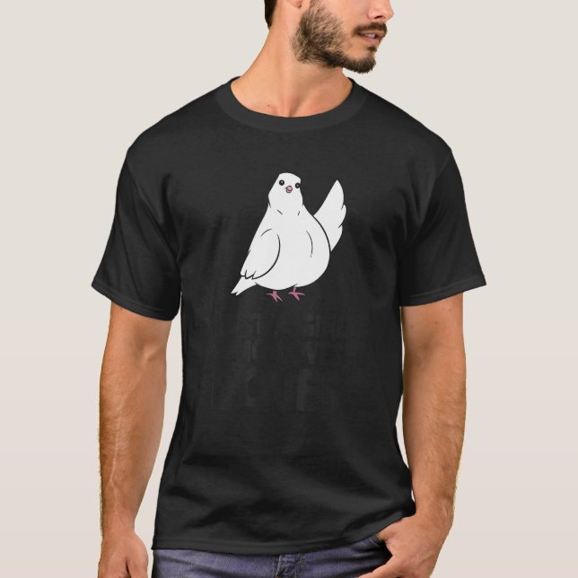 Bara en flicka som Kärlek gör Cute Dove Bird T Shirt (Framsida)