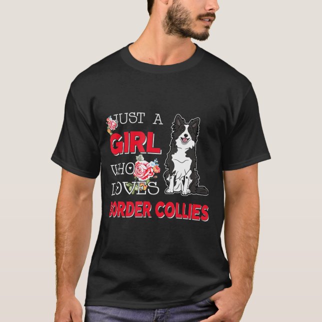 Bara en flicka som Kärlek Gräns kolliderar Hund T Shirt (Framsida)