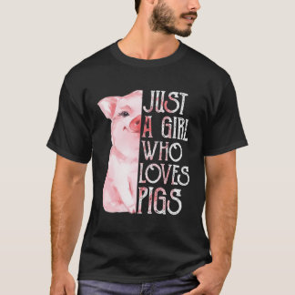 Bara en flicka som Kärlek Grisar är Gris Farmer Gi T Shirt