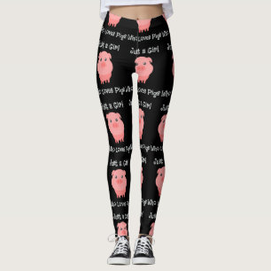 Bara en flicka som Kärlek Grisar babypig Leggings