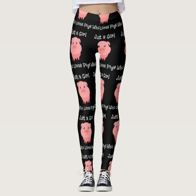 Bara en flicka som Kärlek Grisar babypig Leggings (Framsida)