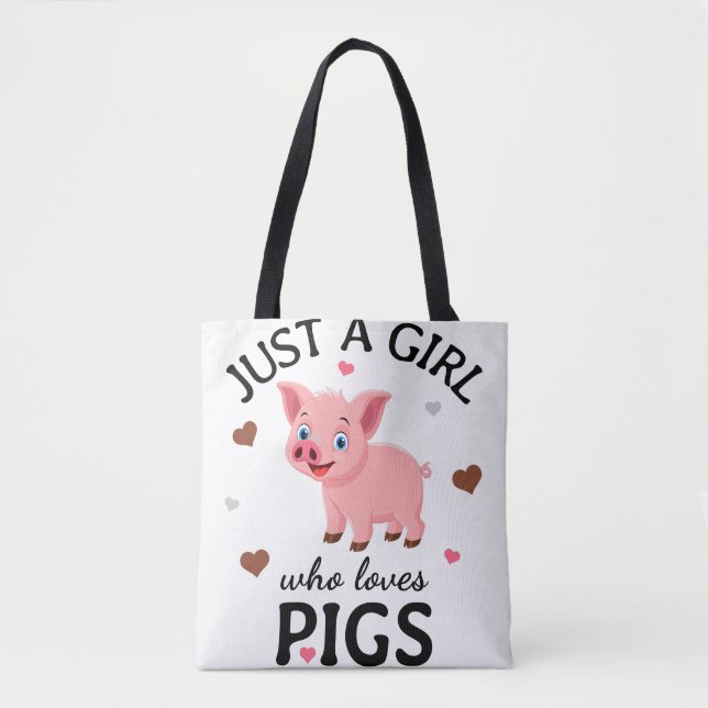 Bara en flicka som Kärlek grisar Gift Tygkasse (Framsida)
