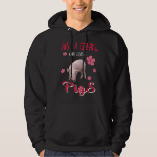 Bara en flicka som Kärlek Grisar leopard Flowers G Hoodie
