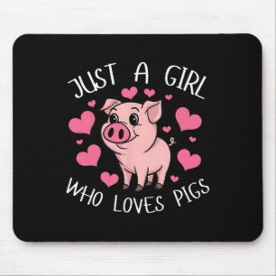Bara en flicka som Kärlek Grisar Rosa Heart Kids G Musmatta