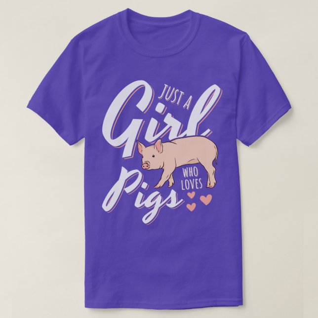 Bara en flicka som Kärlek Grisar T Shirt (Design framsida)