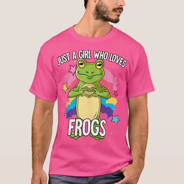 Bara en flicka som Kärlek Grogs Frog T Shirt (Framsida)