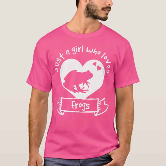 Bara en flicka som Kärlek Grogs Frog T Shirt (Framsida)