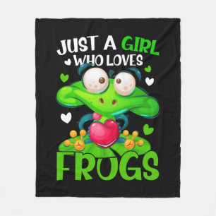 Bara en flicka som Kärlek gror barnflickor Frog Fleecefilt