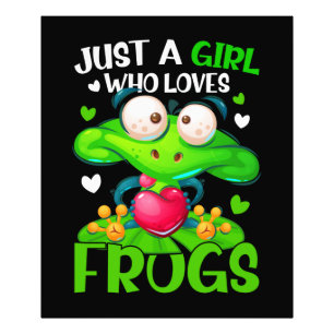 Bara en flicka som Kärlek gror barnflickor Frog Fototryck