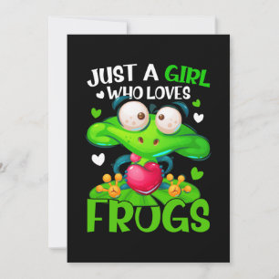 Bara en flicka som Kärlek gror barnflickor Frog Inbjudningar