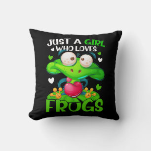 Bara en flicka som Kärlek gror barnflickor Frog Kudde