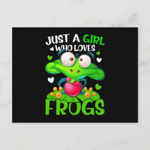 Bara en flicka som Kärlek gror barnflickor Frog Vykort
