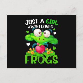Bara en flicka som Kärlek gror barnflickor Frog Vykort