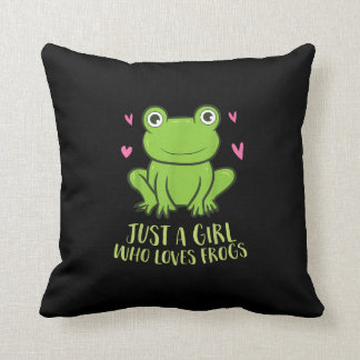 Bara en flicka som Kärlek gror| Cute Frog Girgåvor Kudde