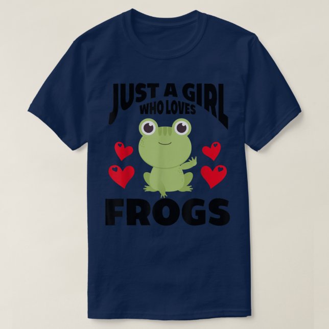 Bara en flicka som Kärlek gror Cute Grönt Frog Cos T Shirt (Design framsida)